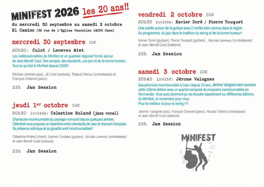 Programme de l'édition 2026 du Minifest